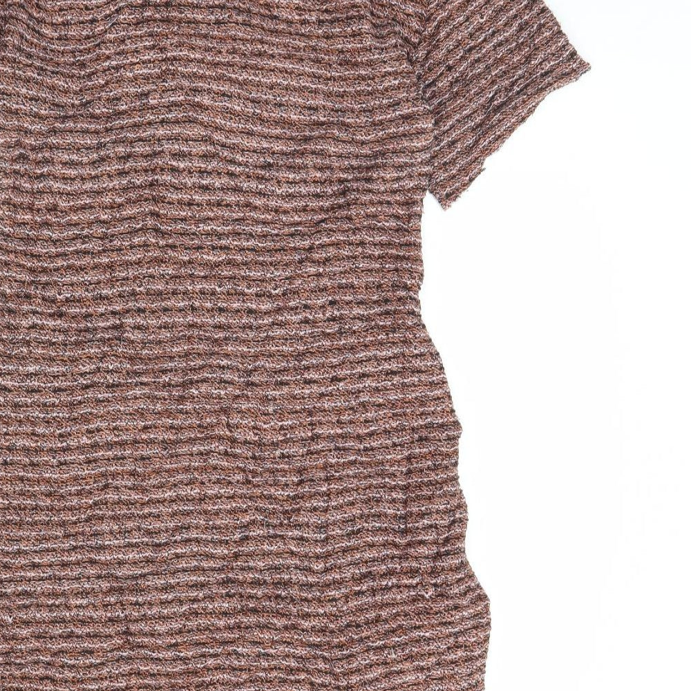 Zara Womens Brown Striped  Mini  Size S