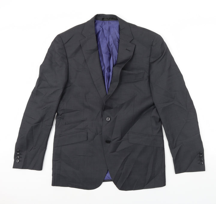M&S Mens Grey Jacket Blazer Size M - Shoulder Pads