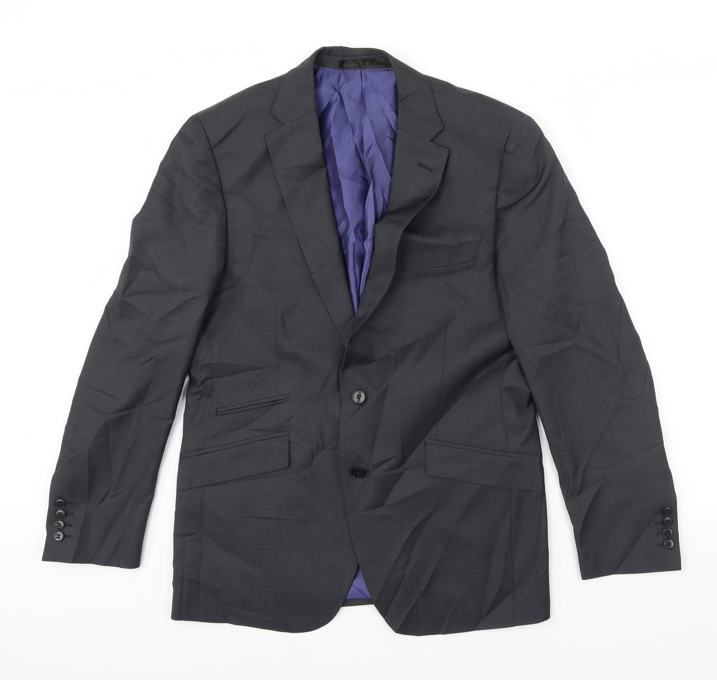 M&S Mens Grey   Jacket Blazer Size M  - Shoulder Pads