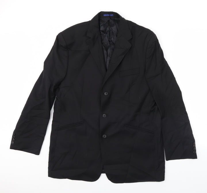 Preworn Mens Black Jacket Blazer Size 40 - Shoulder Pads