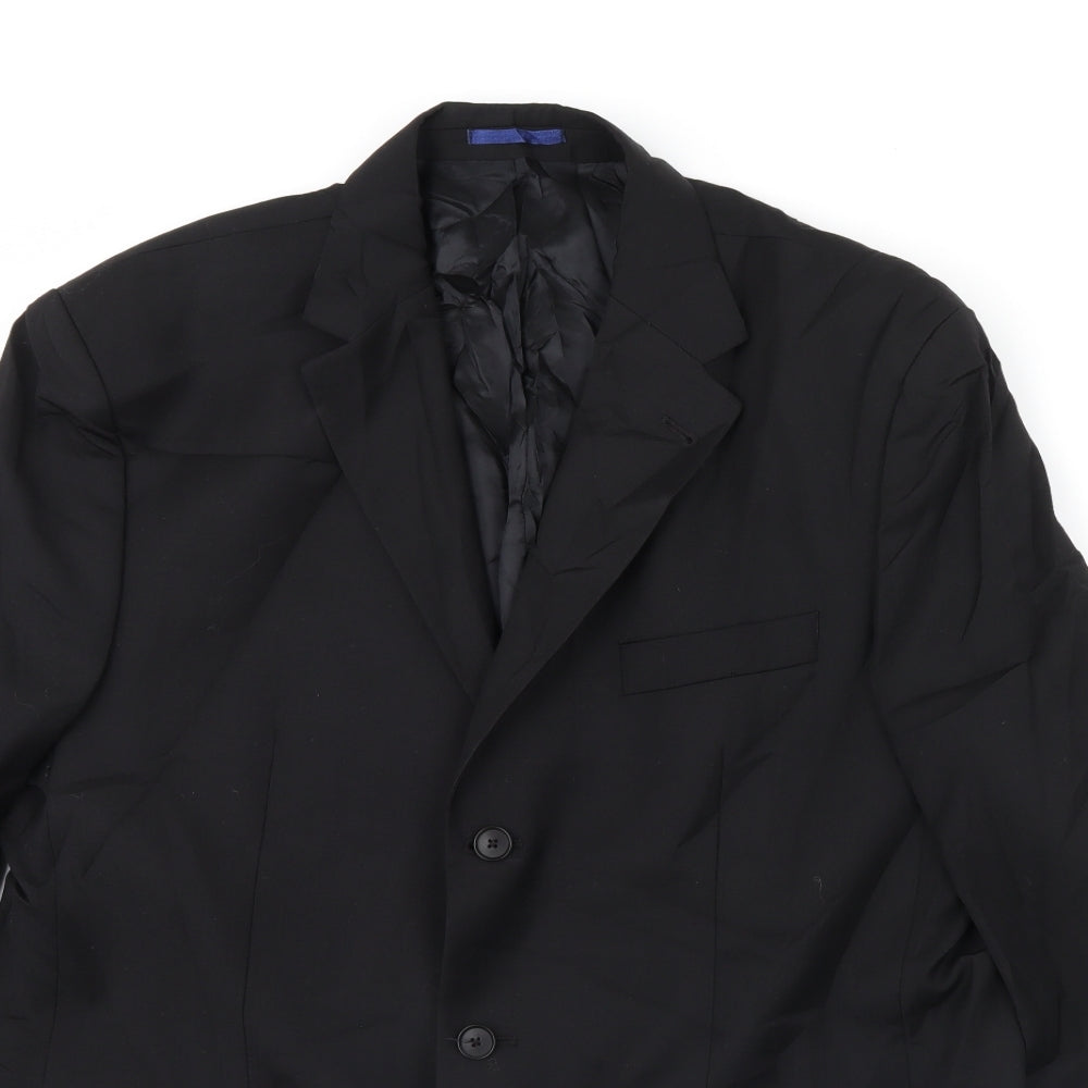 Preworn Mens Black   Jacket Blazer Size 40  - Shoulder Pads