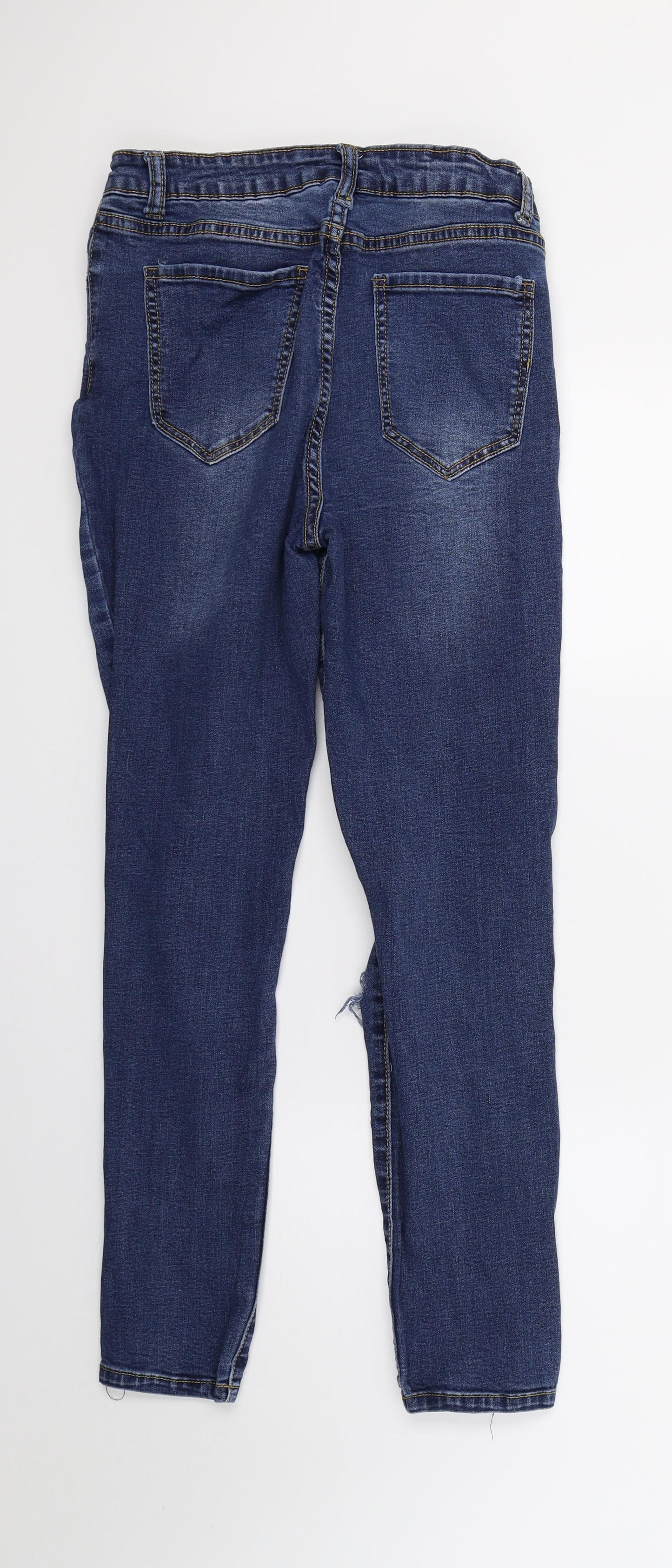 Momokrom Womens Blue  Denim Skinny Jeans Size 12 L26 in