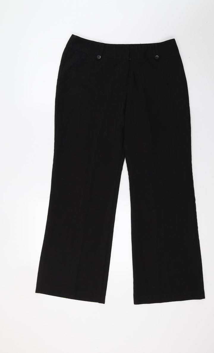 Dorothy Perkins Womens Black Trousers Size 12 L26 in