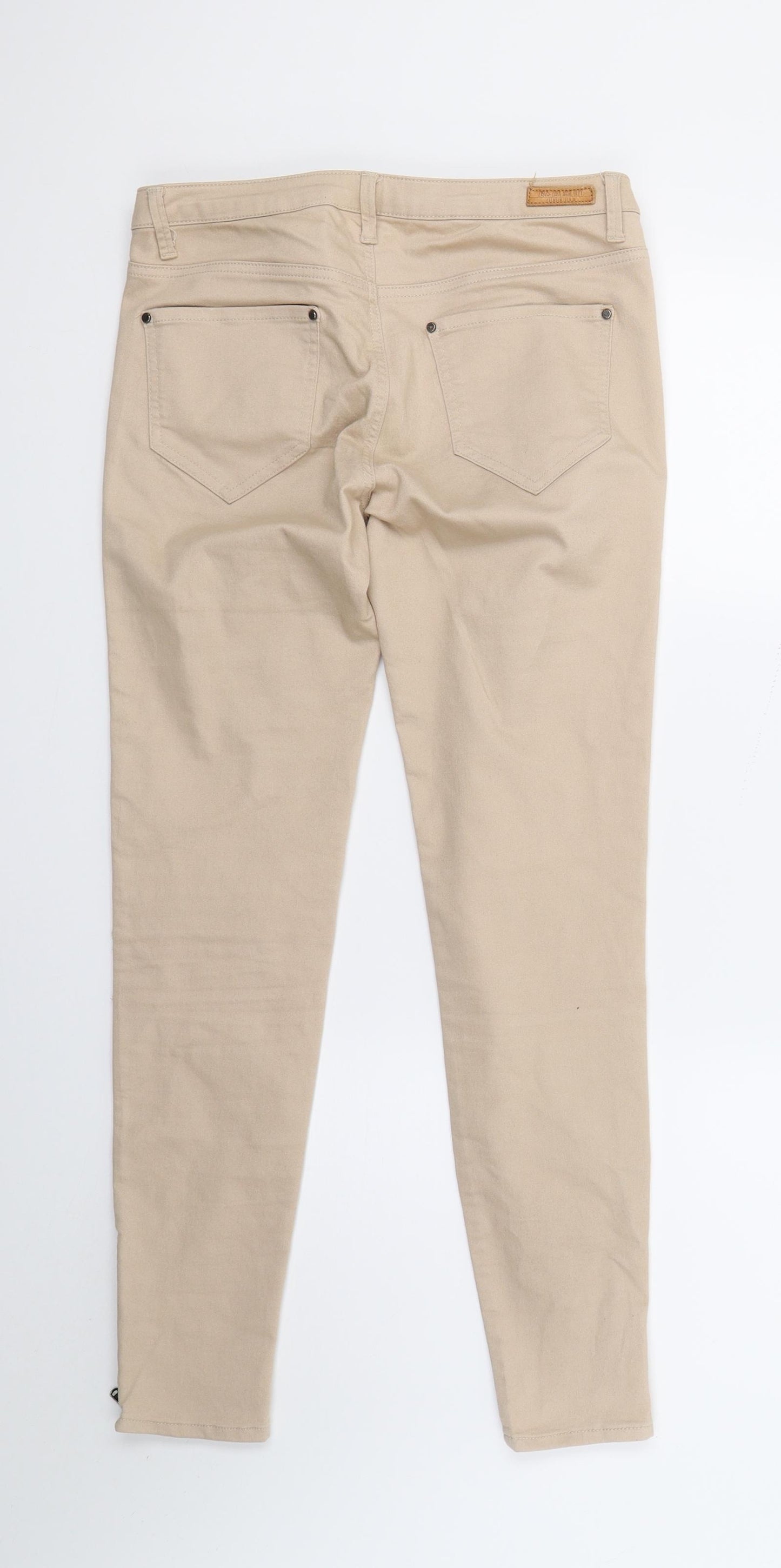 Zara Womens Beige  Denim Skinny Jeans Size 10 L26 in