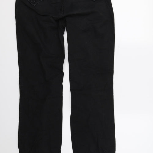 Mexx Womens Black  Denim Straight Jeans Size 6 L31 in