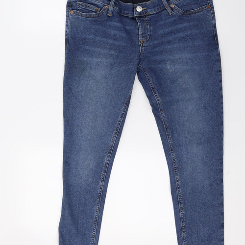 Topshop Womens Blue  Denim Skinny Jeans Size 10 L26 in
