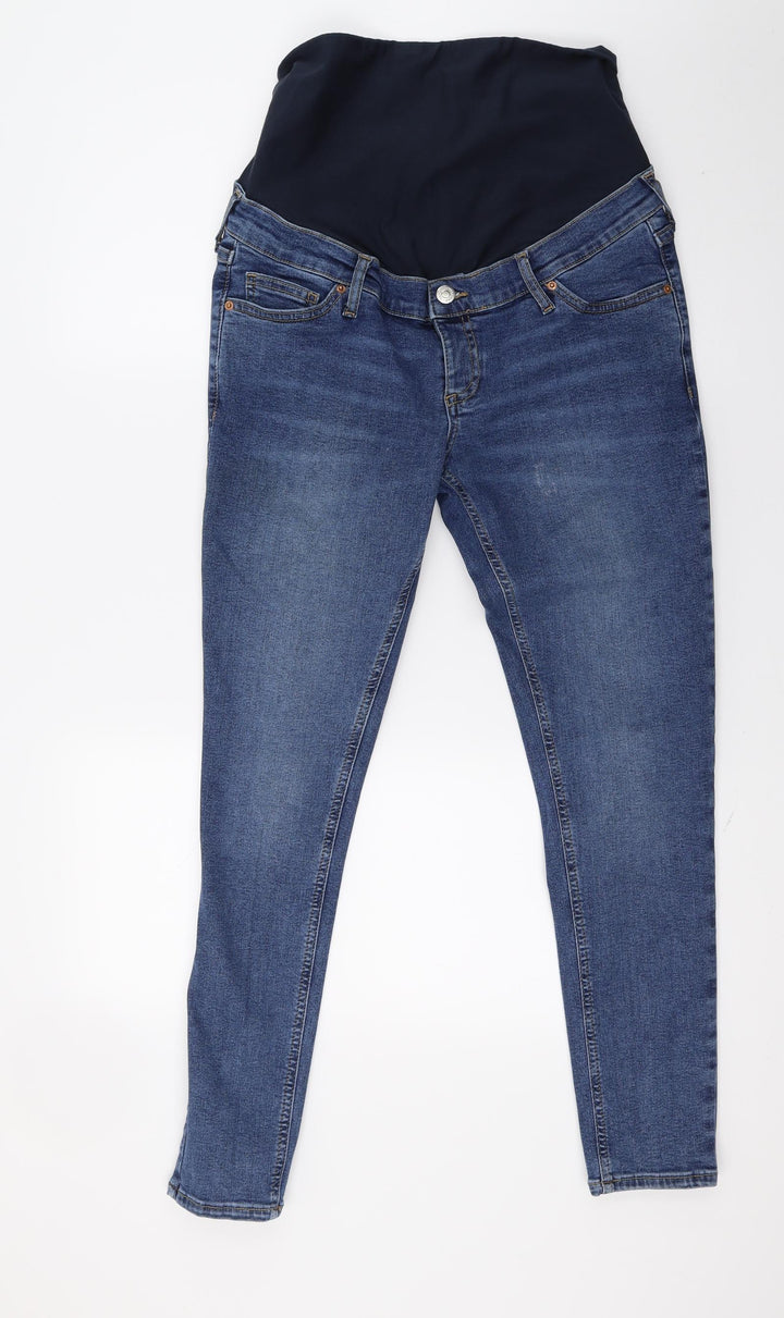 Topshop Womens Blue Denim Skinny Jeans Size 10 L26 in