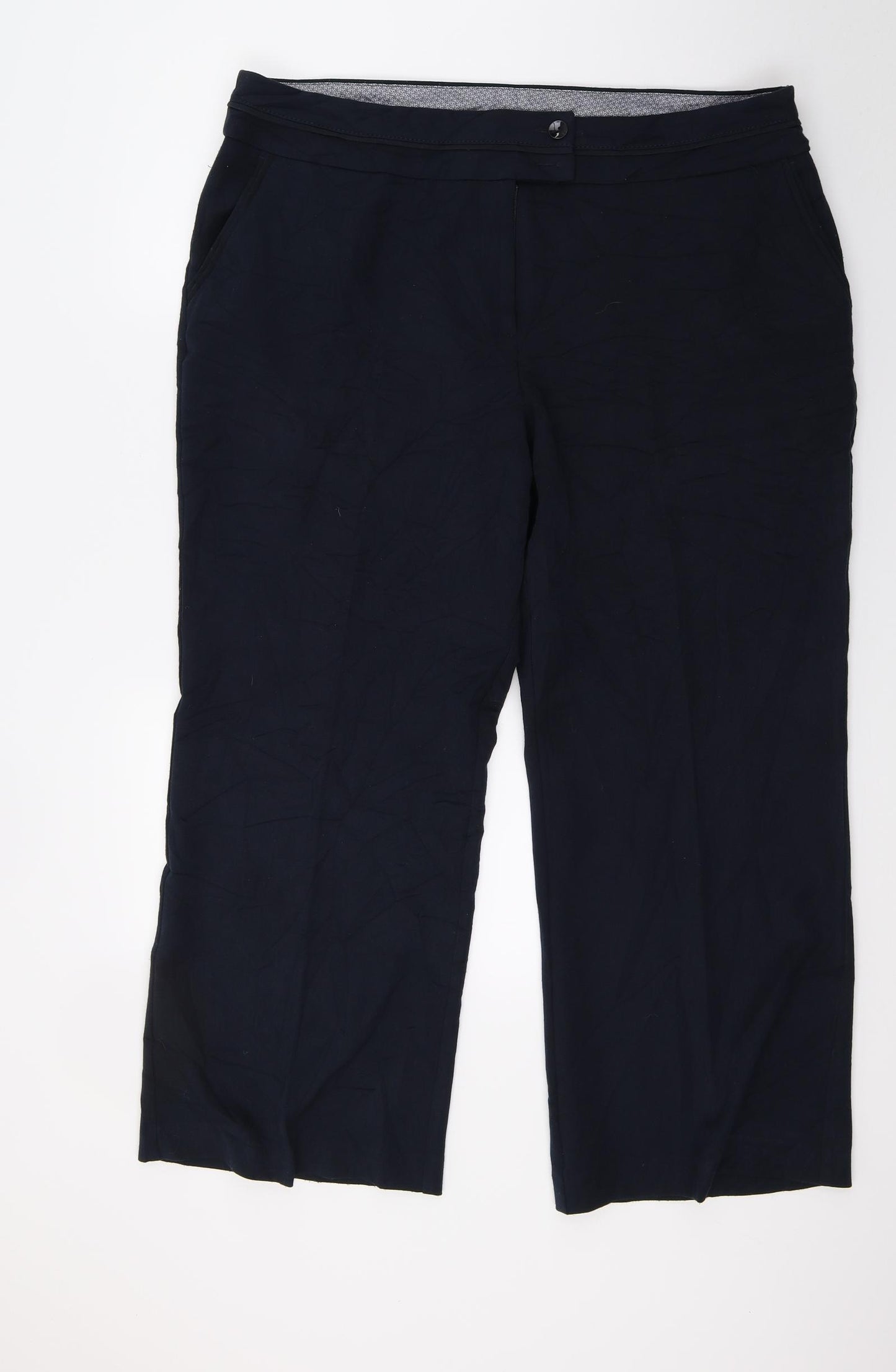DAVID EMANUEL Womens Blue   Trousers  Size 18 L24 in