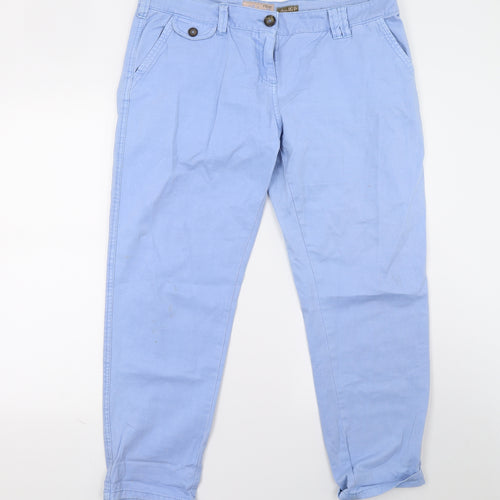 NEXT Womens Blue   Chino Trousers Size 16 L25 in