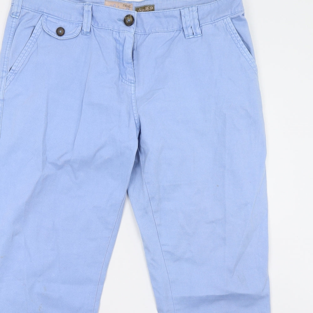 NEXT Womens Blue   Chino Trousers Size 16 L25 in