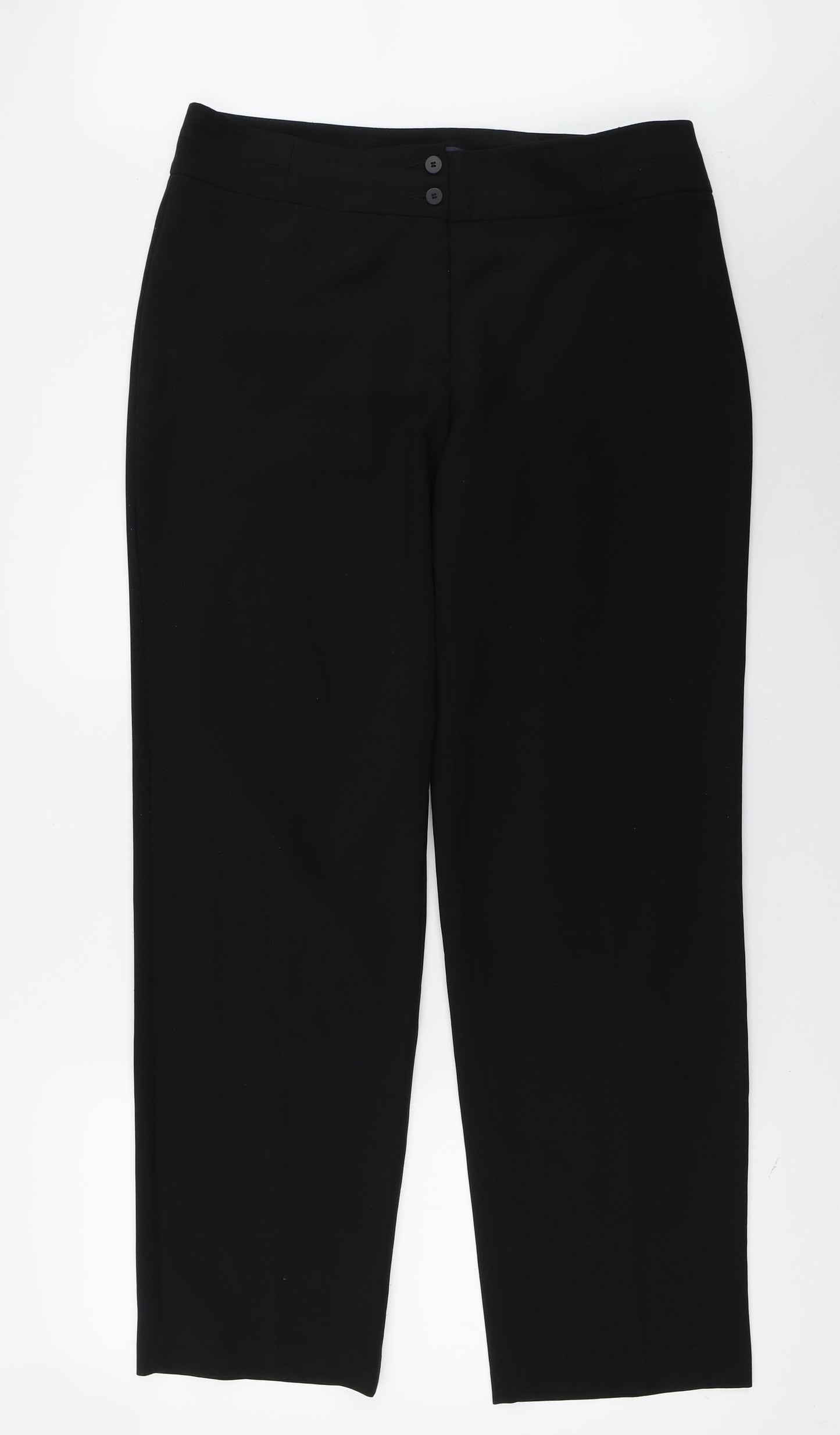 Marks and Spencer Womens Black   Trousers  Size 14 L28 in