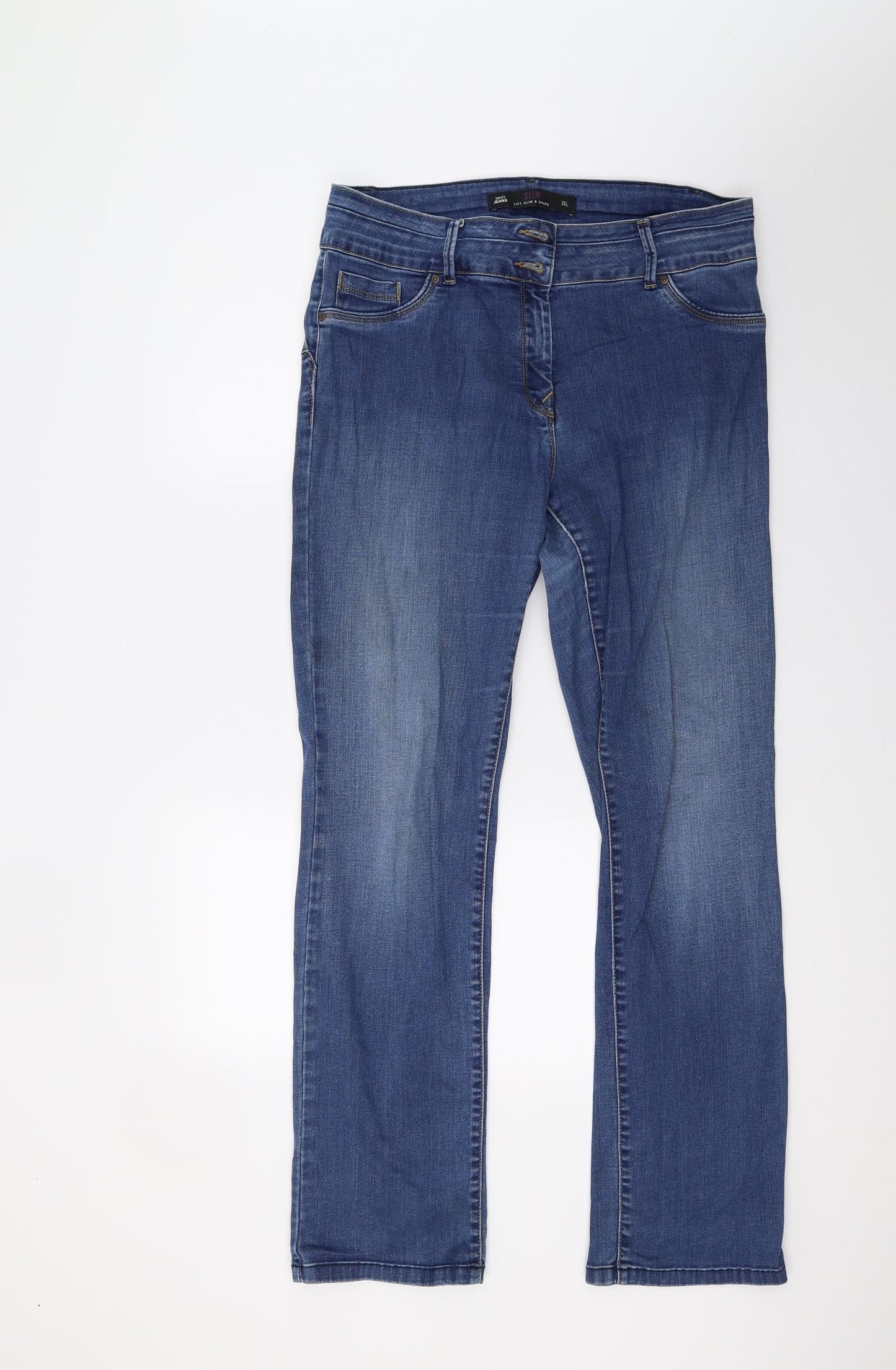 NEXT Womens Blue  Denim Straight Jeans Size 16 L29 in