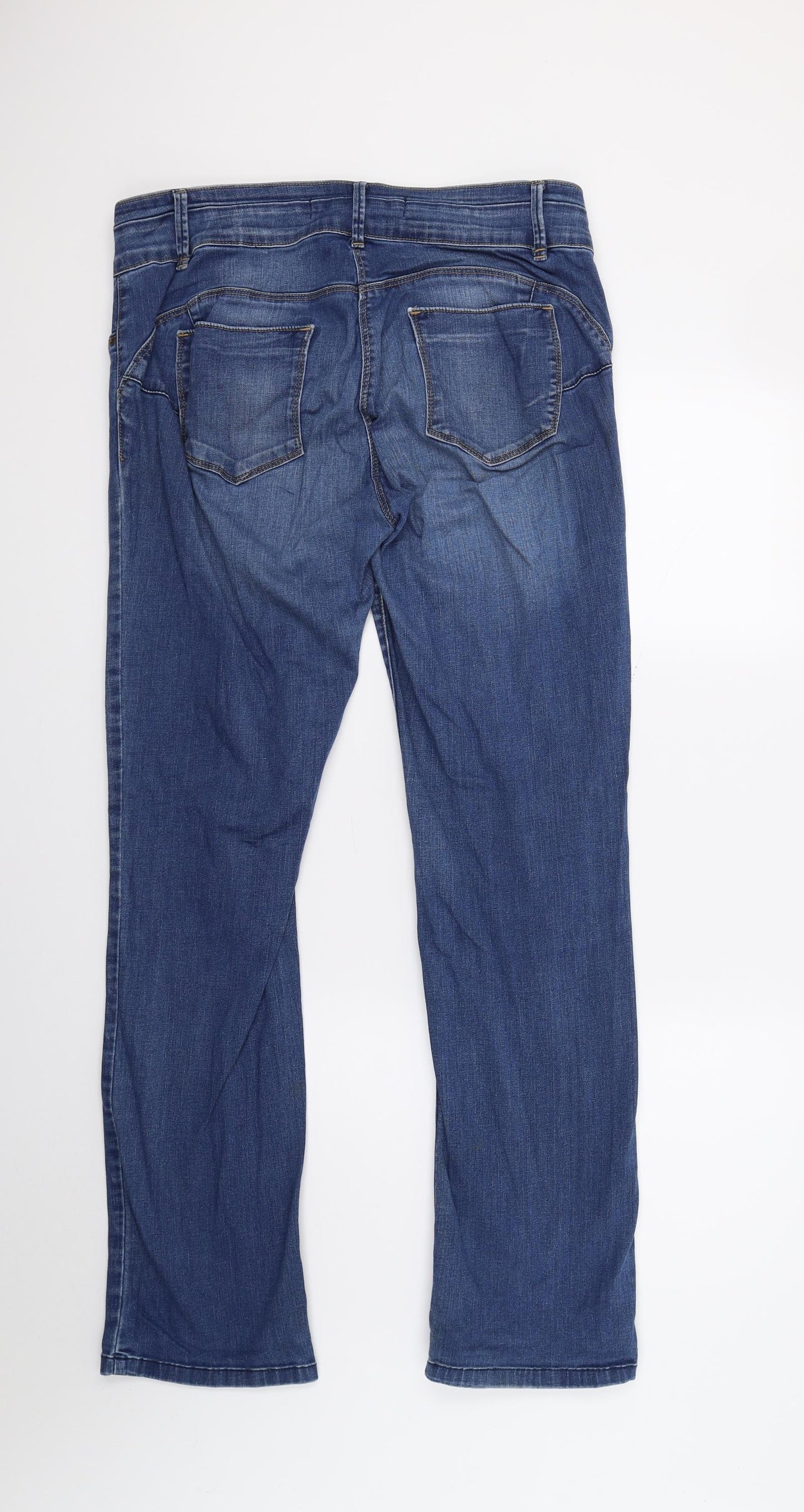 NEXT Womens Blue  Denim Straight Jeans Size 16 L29 in