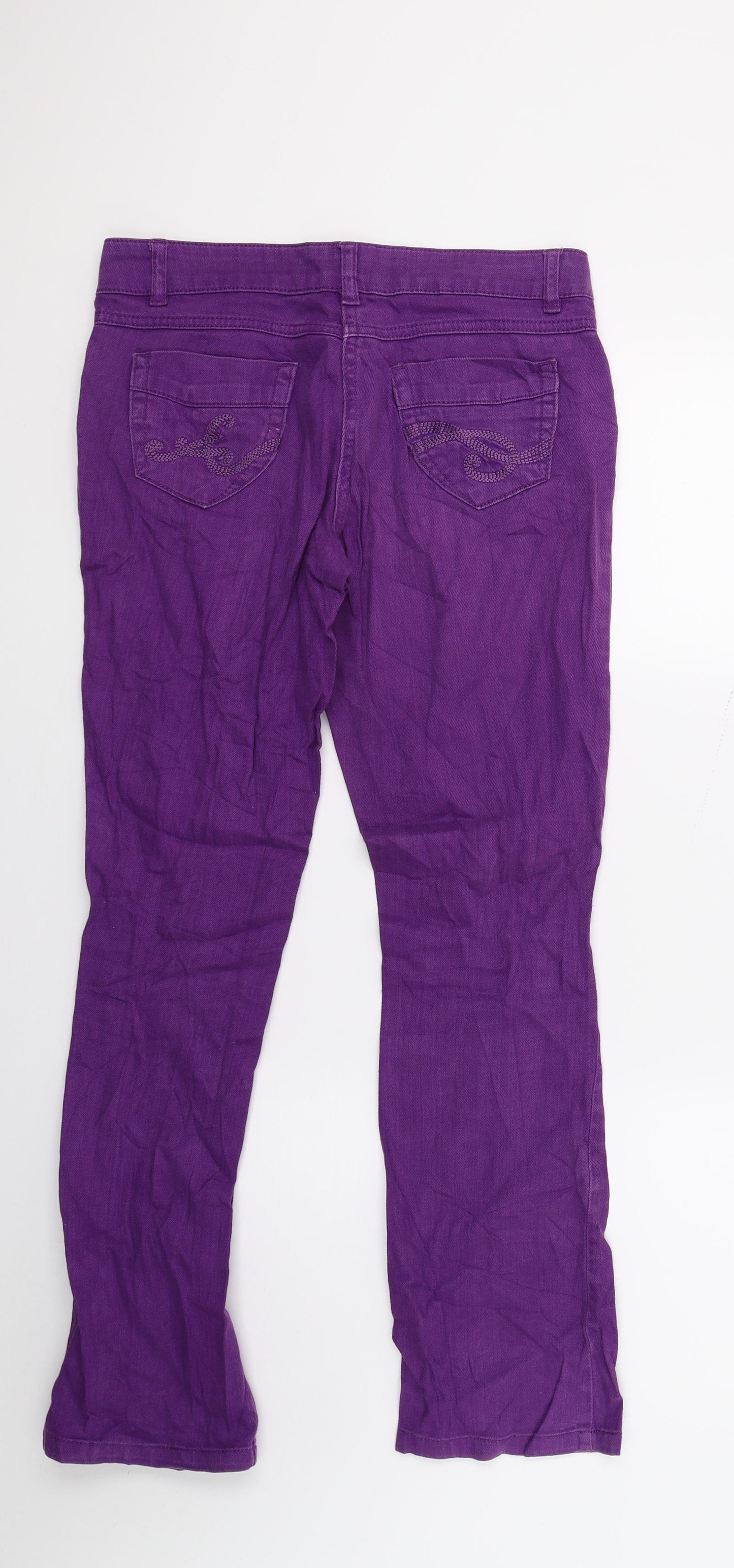Easy Girls Purple  Denim Straight Jeans Size 14 Years
