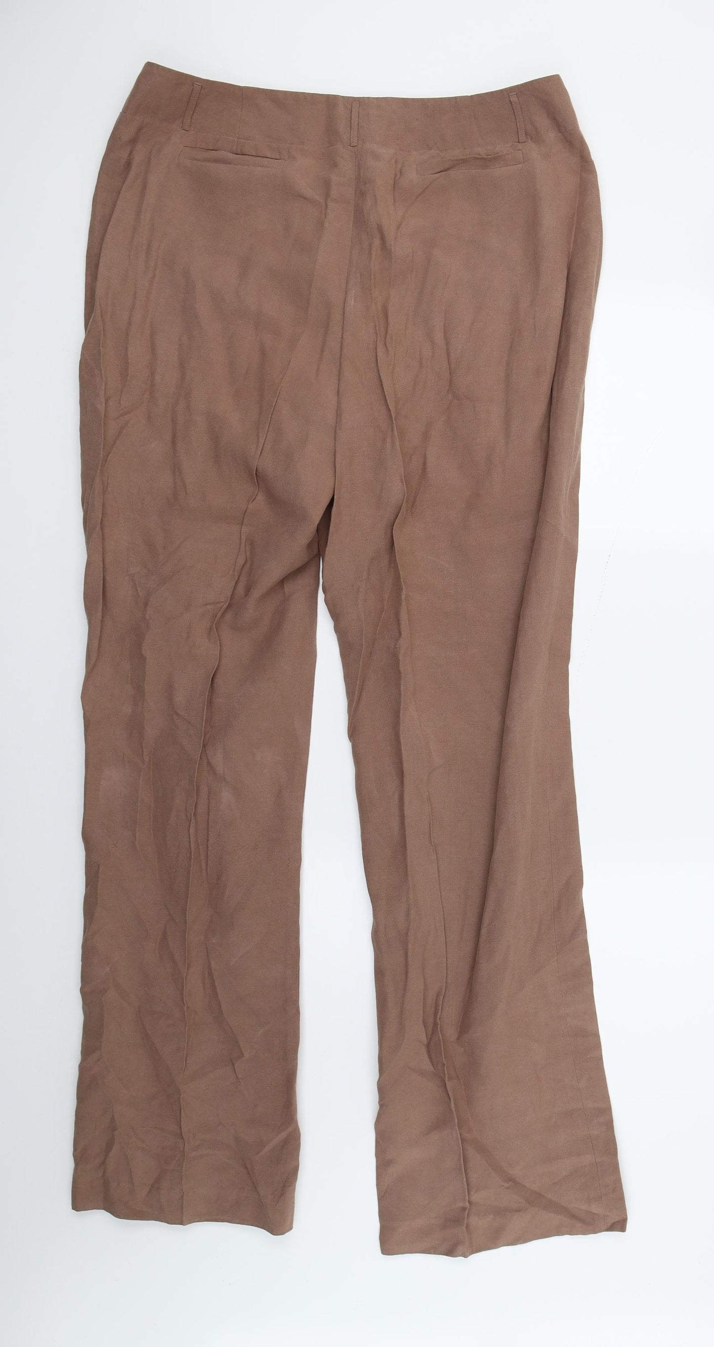 Long Tall Sally Womens Brown   Trousers  Size 18 L31 in
