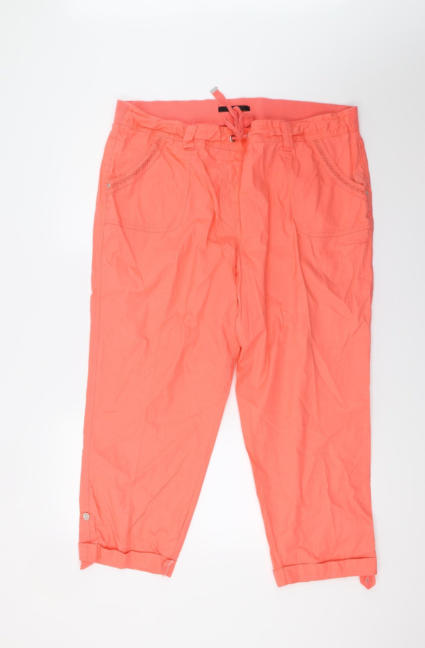 George Womens Orange   Capri Trousers Size 18 L22 in