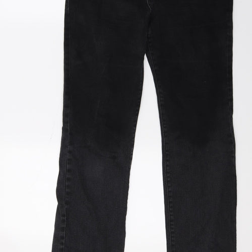 Mado Womens Black  Denim Straight Jeans Size L L29 in