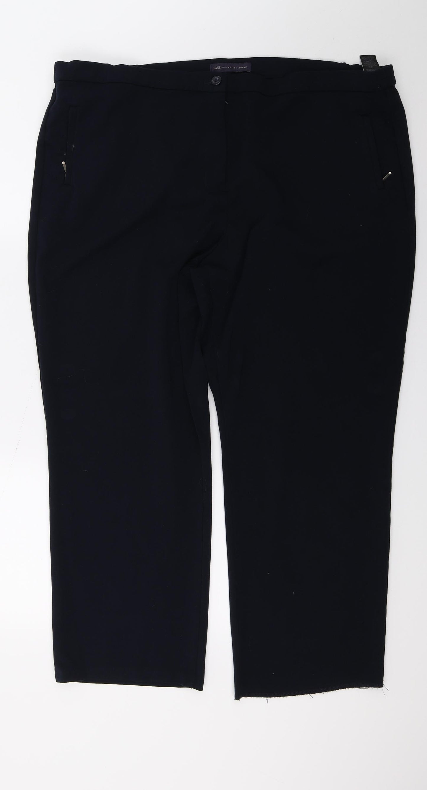 Marks and Spencer Womens Blue   Capri Trousers Size 20 L24 in