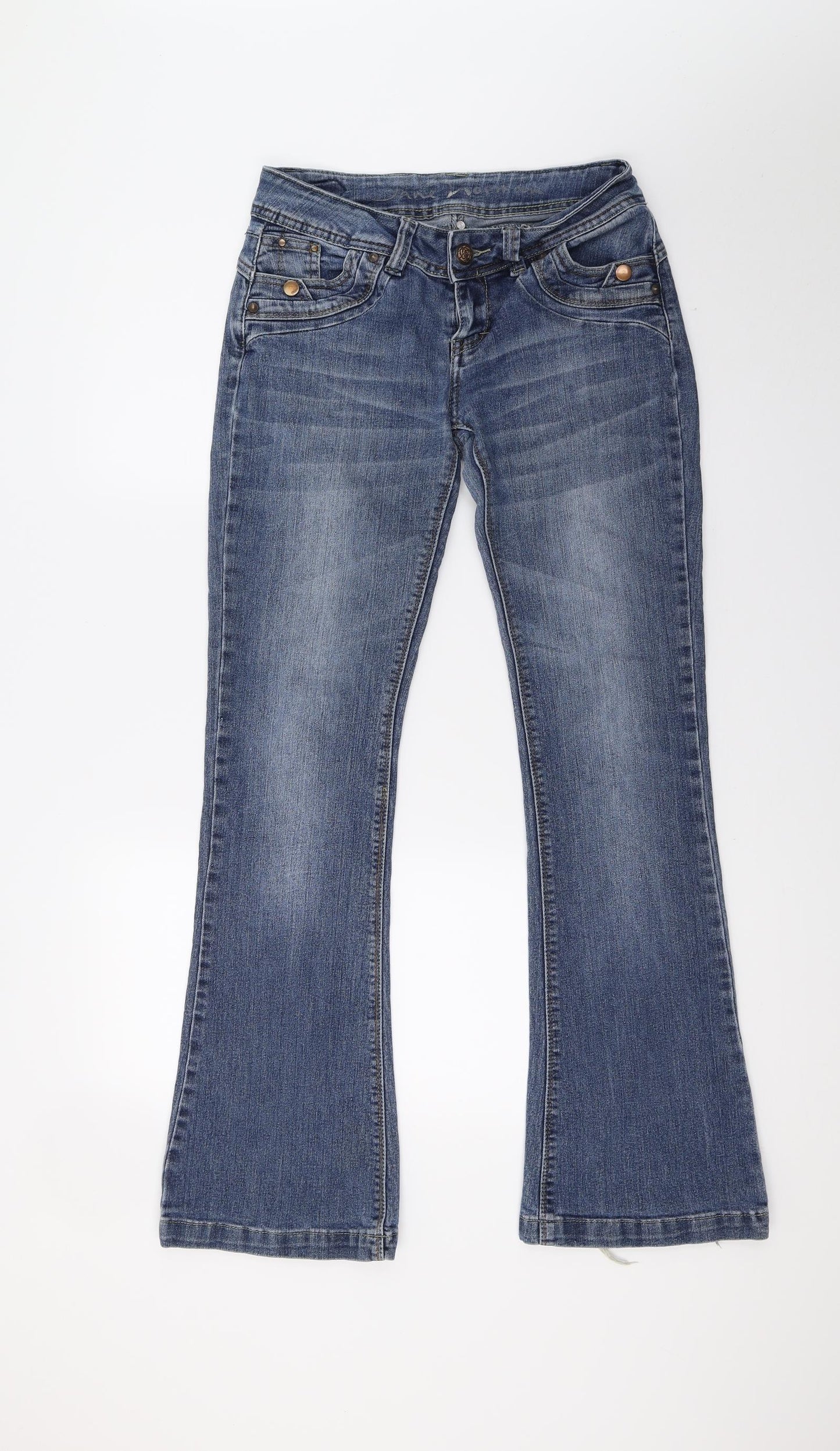 Jane Norman Womens Blue  Denim Bootcut Jeans Size 8 L29 in