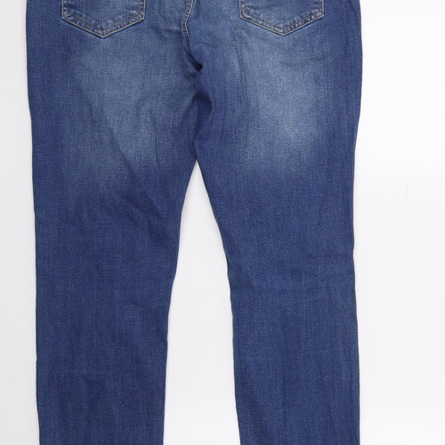 Peacocks Womens Blue  Denim Boyfriend Jeans Size 10 L29 in