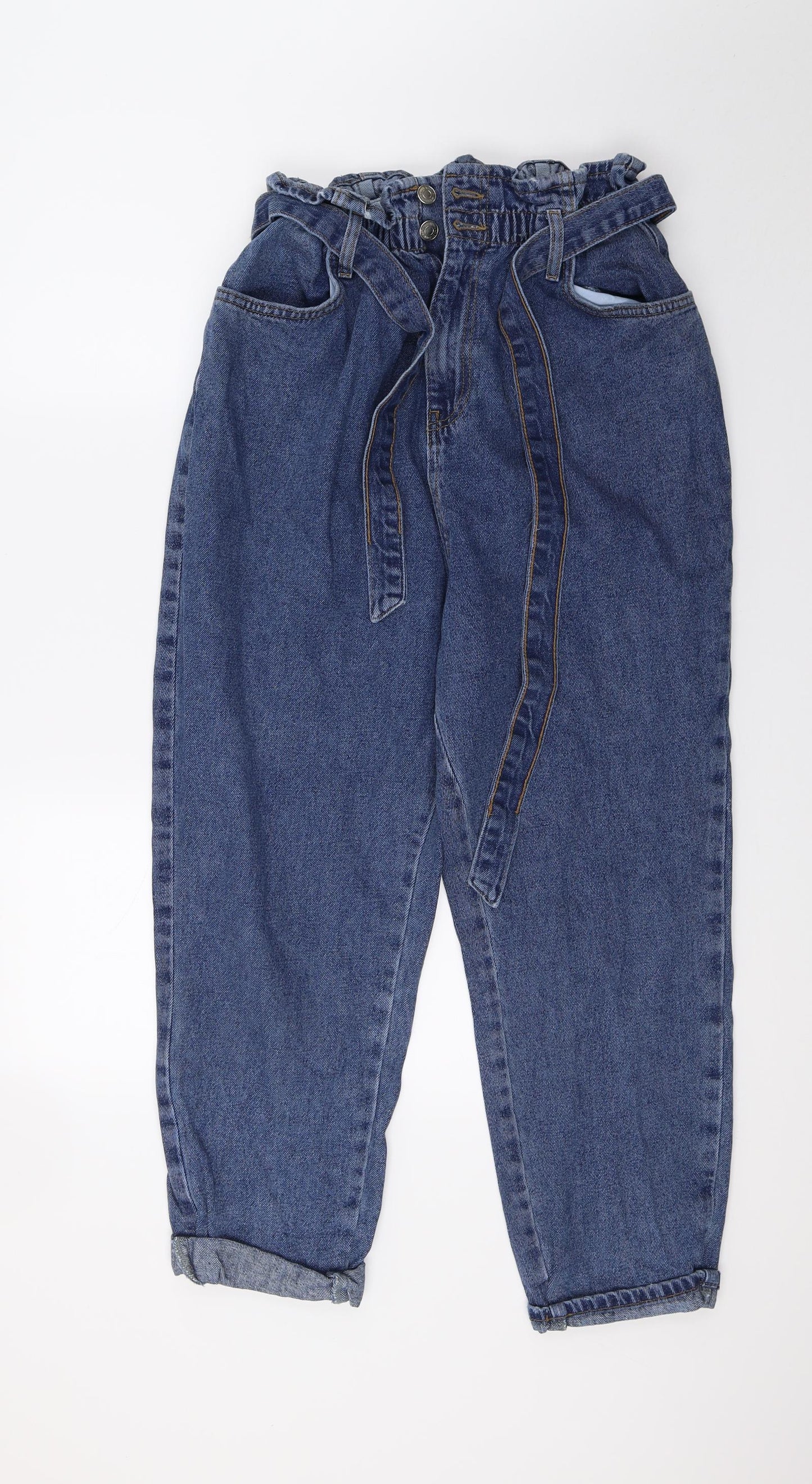 New Look Womens Blue  Denim Tapered Jeans Size 14 L27 in
