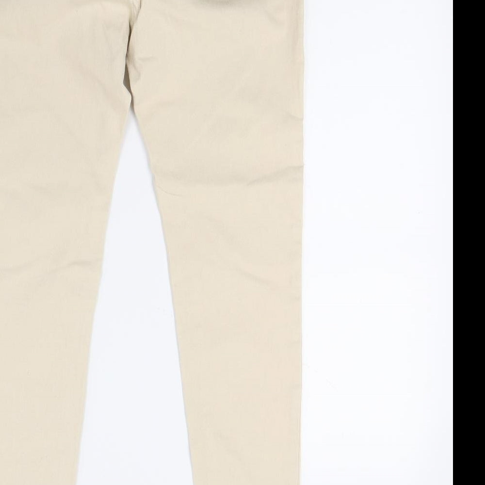Primark Womens Beige  Denim Skinny Jeans Size 12 L26 in