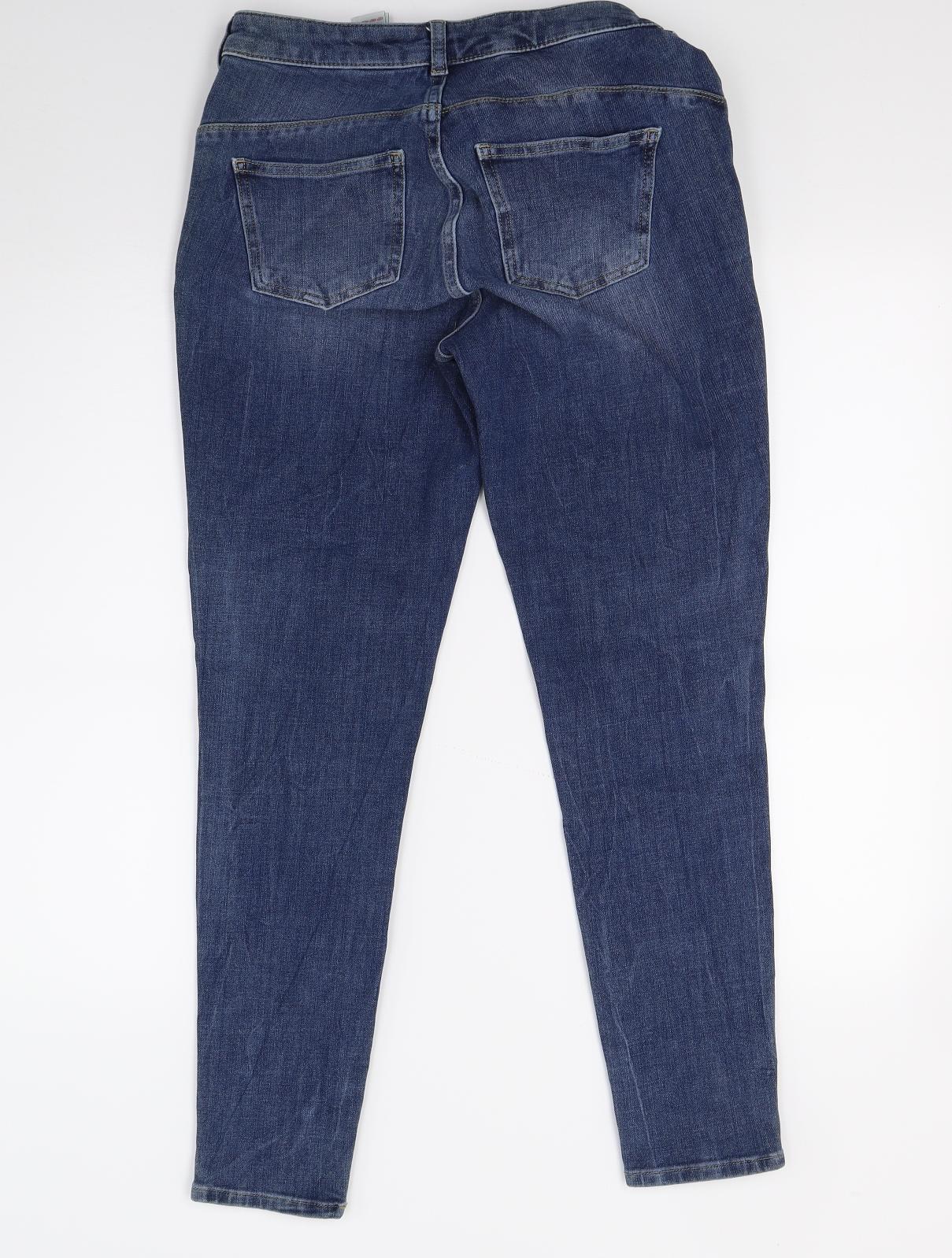 NEXT Womens Blue  Denim Skinny Jeans Size 14 L27 in