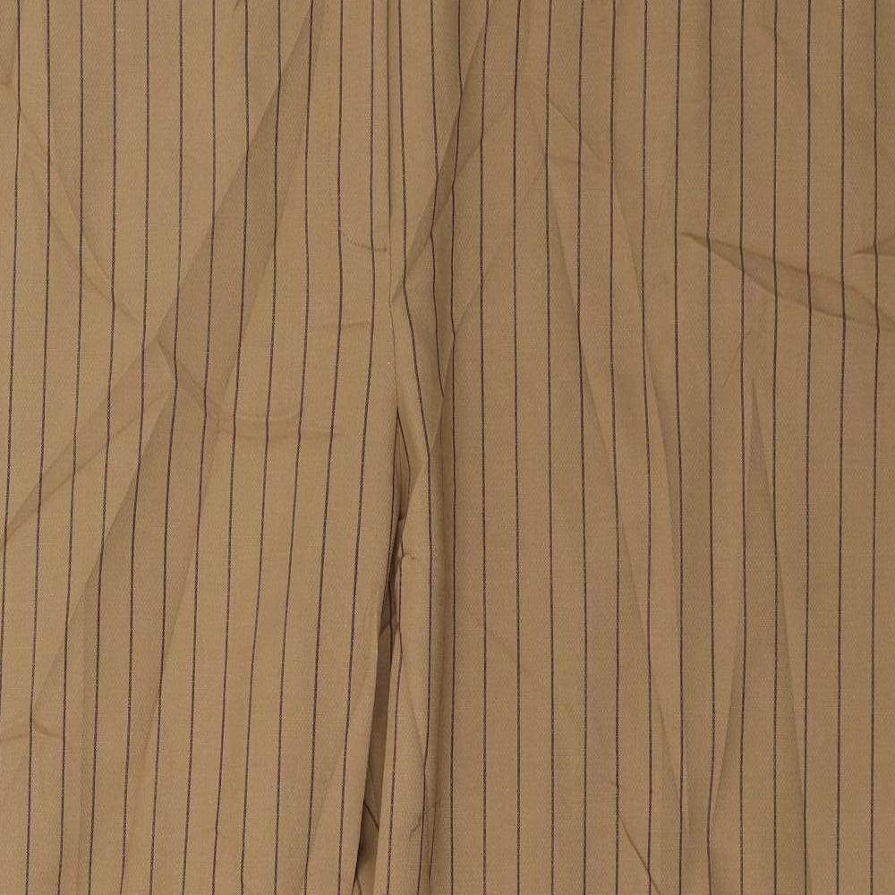 Marks and Spencer Womens Brown Striped  Trousers  Size 24 L25 in