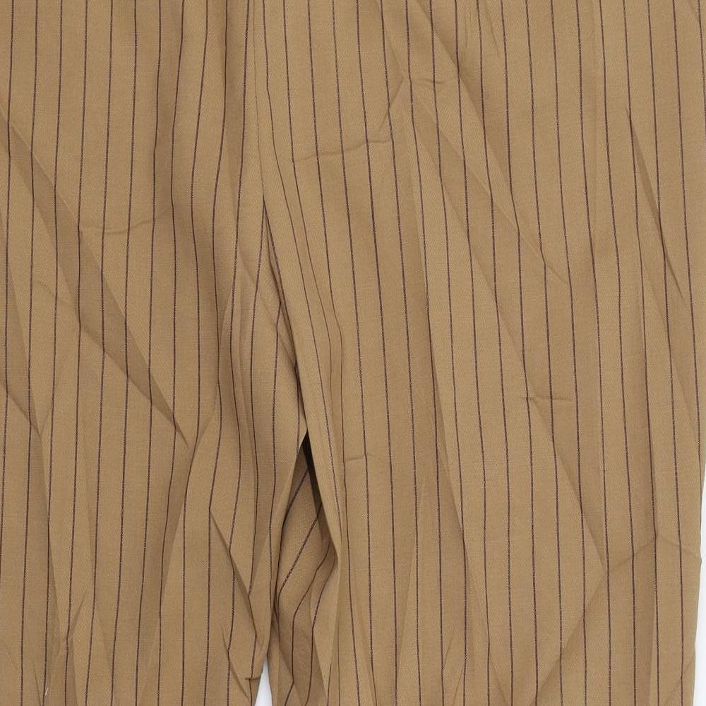 Marks and Spencer Womens Brown Striped  Trousers  Size 24 L25 in