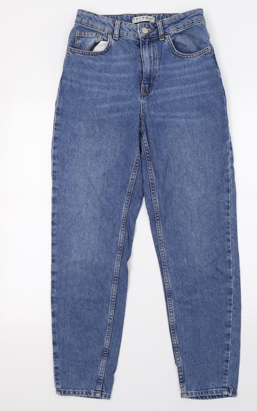 Primark Womens Blue  Denim Tapered Jeans Size 8 L27 in