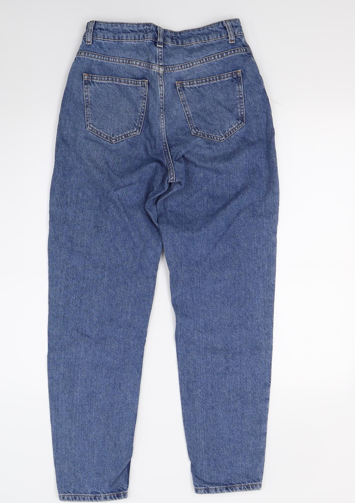 Primark Womens Blue  Denim Tapered Jeans Size 8 L27 in
