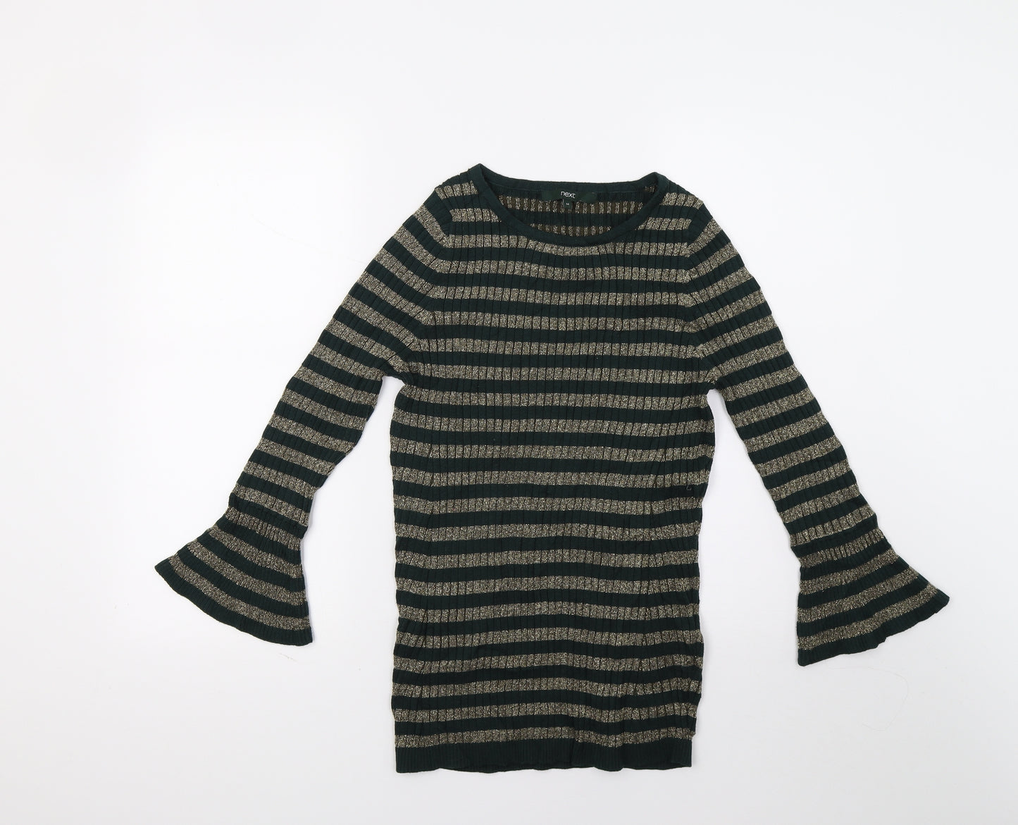 NEXT Womens Green Striped  Pullover Jumper Size 14