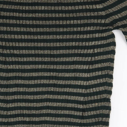 NEXT Womens Green Striped  Pullover Jumper Size 14