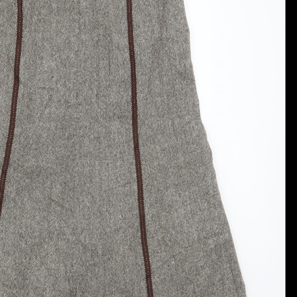 Together Womens Brown   A-Line Skirt Size 14