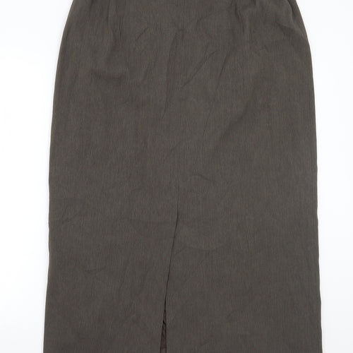 ELVI Womens Green   A-Line Skirt