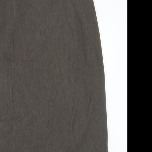 ELVI Womens Green   A-Line Skirt
