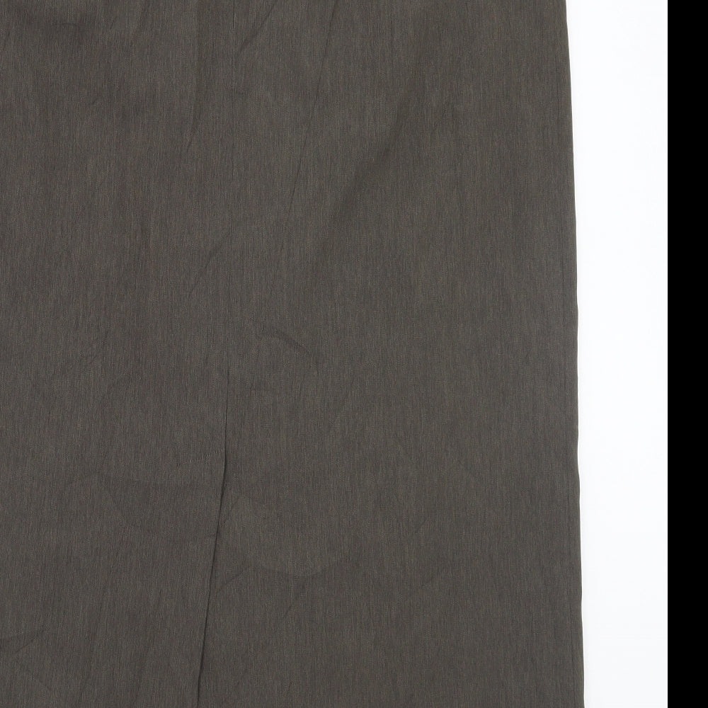 ELVI Womens Green   A-Line Skirt