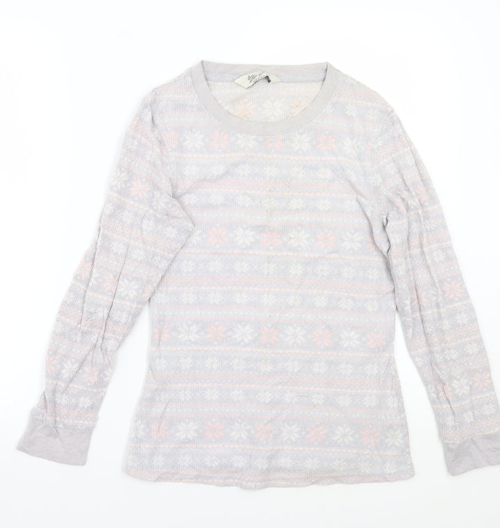 Love to lounge Womens Grey  Rayon Babydoll Pyjama Top Size S