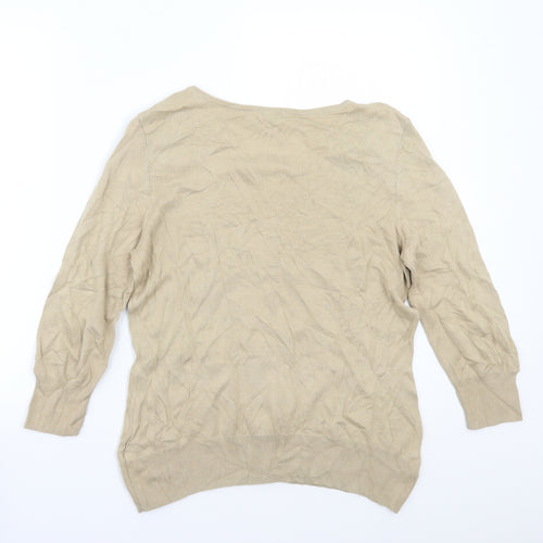 H&M Womens Beige   Cardigan Jumper Size L
