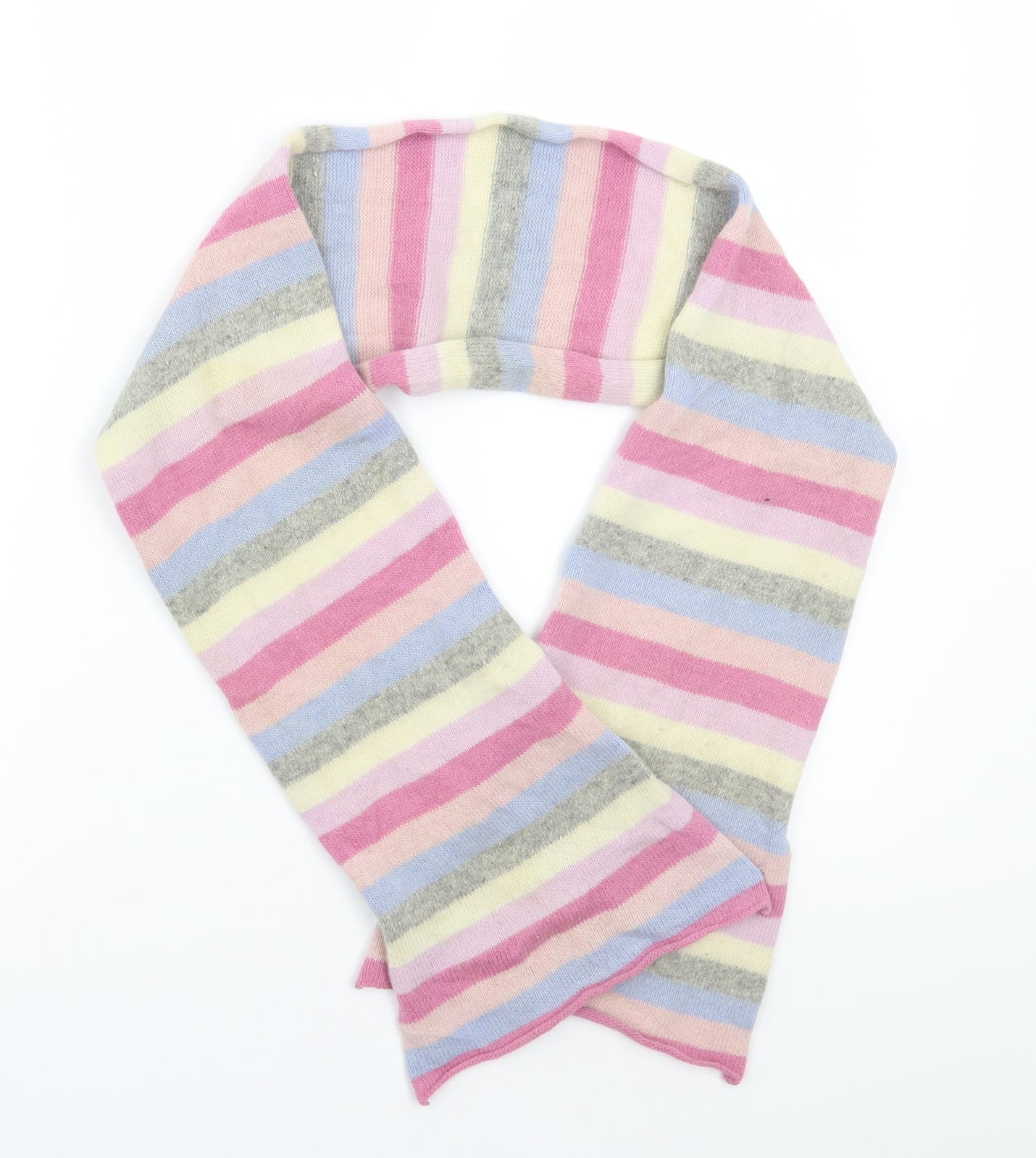 Preworn Womens Pink Striped   Scarf