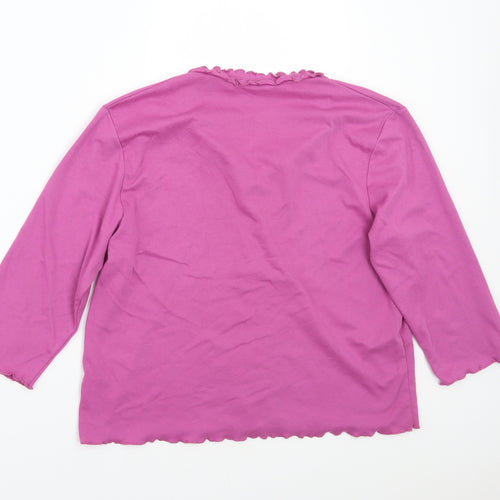 Poppy Womens Pink   Basic T-Shirt Size 16