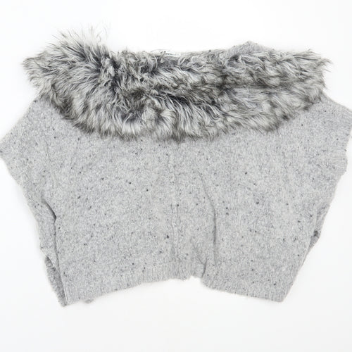 Primark Girls Grey   Cardigan Jumper Size 8-9 Years