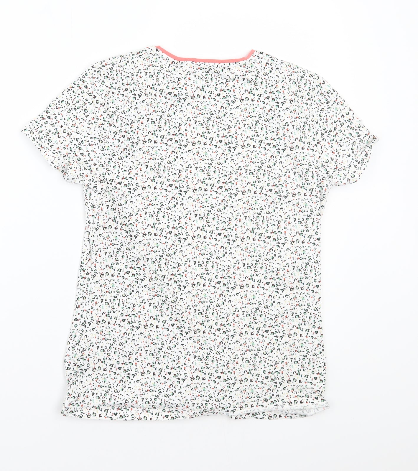 Marks and Spencer Womens White Animal Print  Basic T-Shirt Size 12