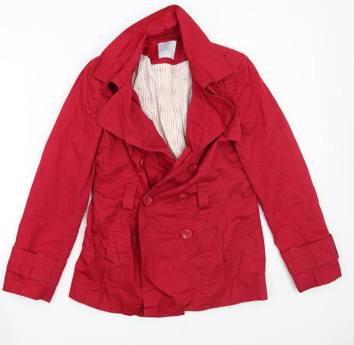 TU Womens Red Jacket Coat Size 10