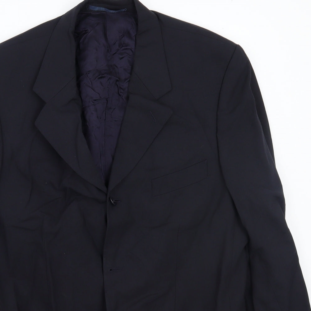 Detail Womens Blue  Ramie Jacket Blazer Size 40