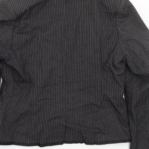 Newlook Womens Grey Striped  Jacket Coat Size 18