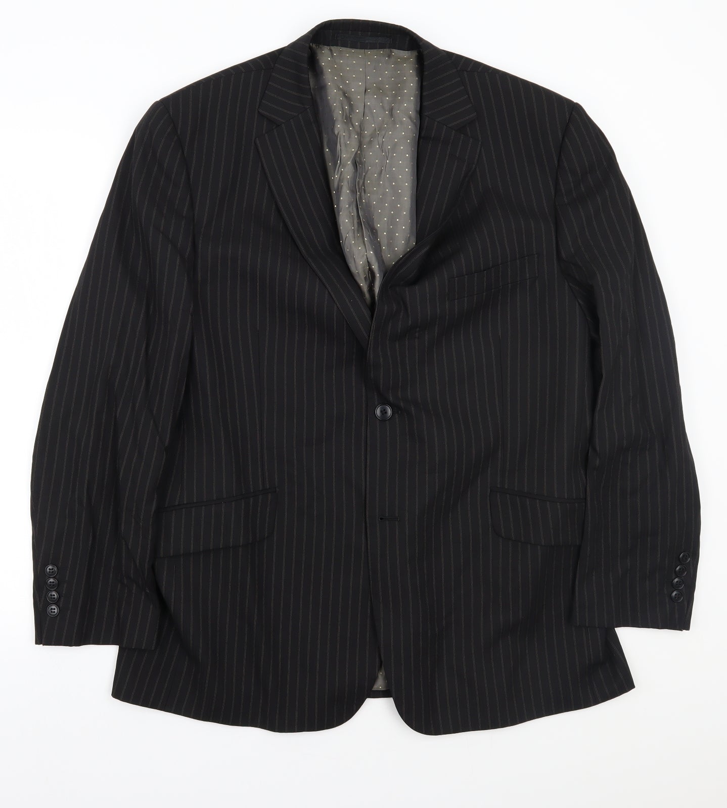 Preworn Mens Black   Jacket Suit Jacket Size 44