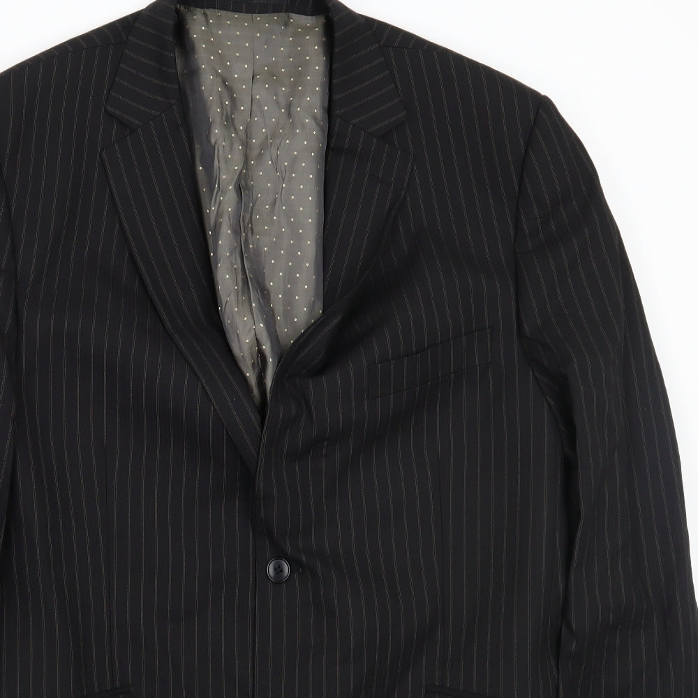Preworn Mens Black   Jacket Suit Jacket Size 44