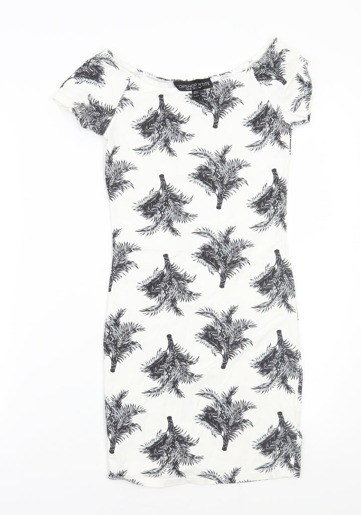 Topshop Womens White   A-Line  Size 8