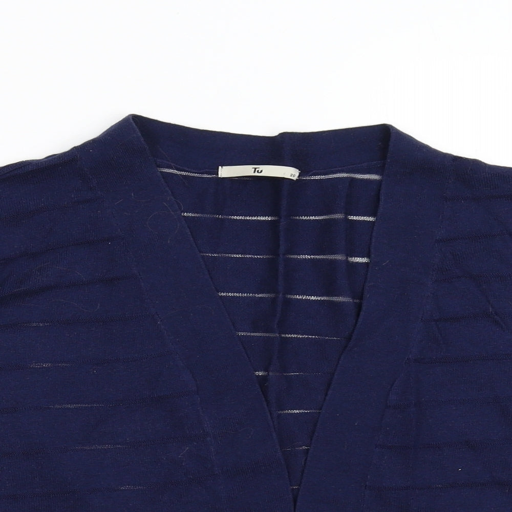 TU Womens Blue  Knit Cardigan Jumper Size 20